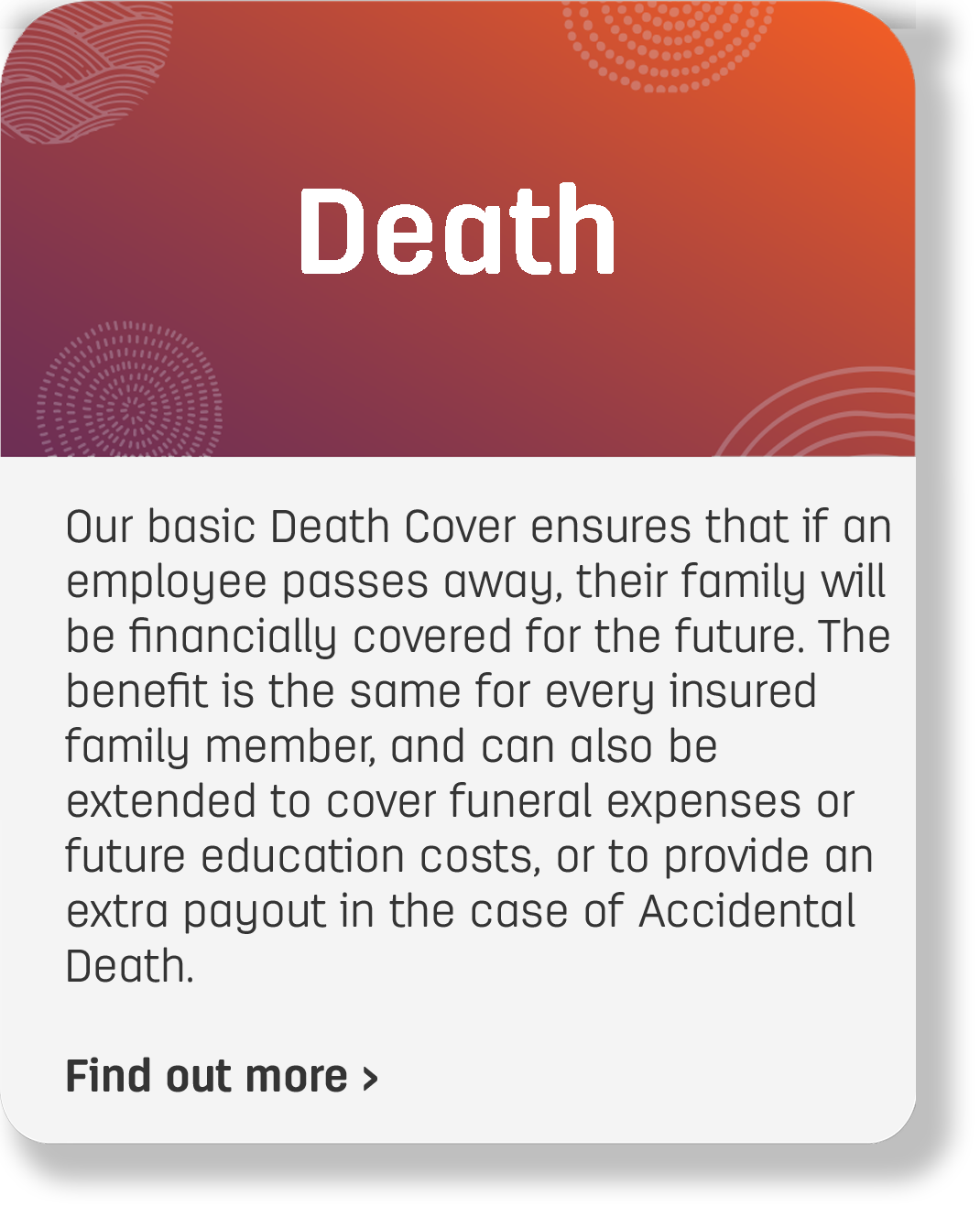 Death benefits image