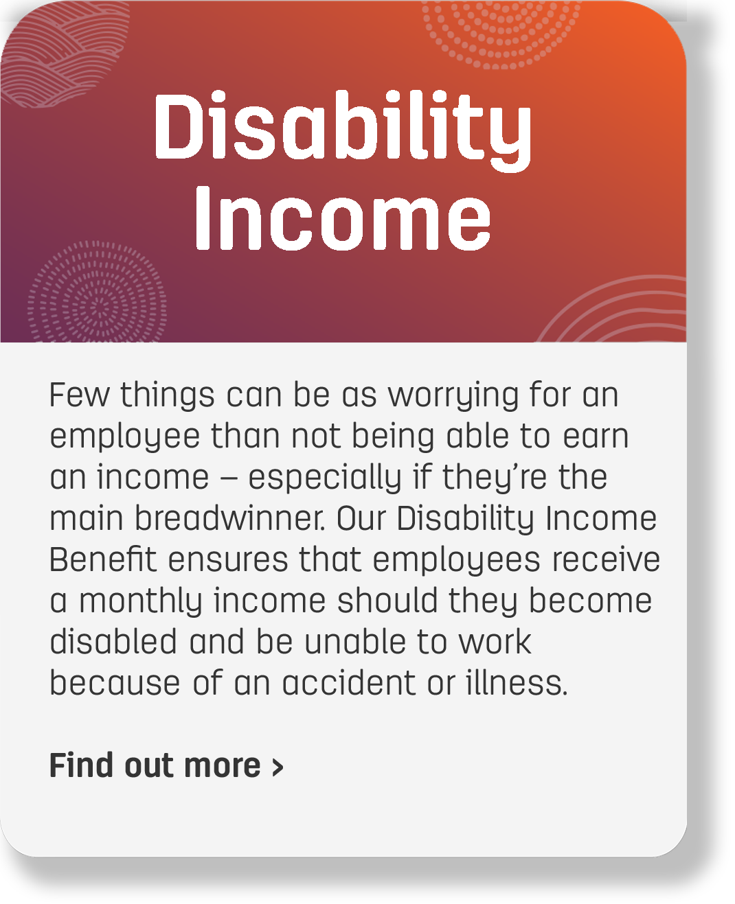 Disability income image