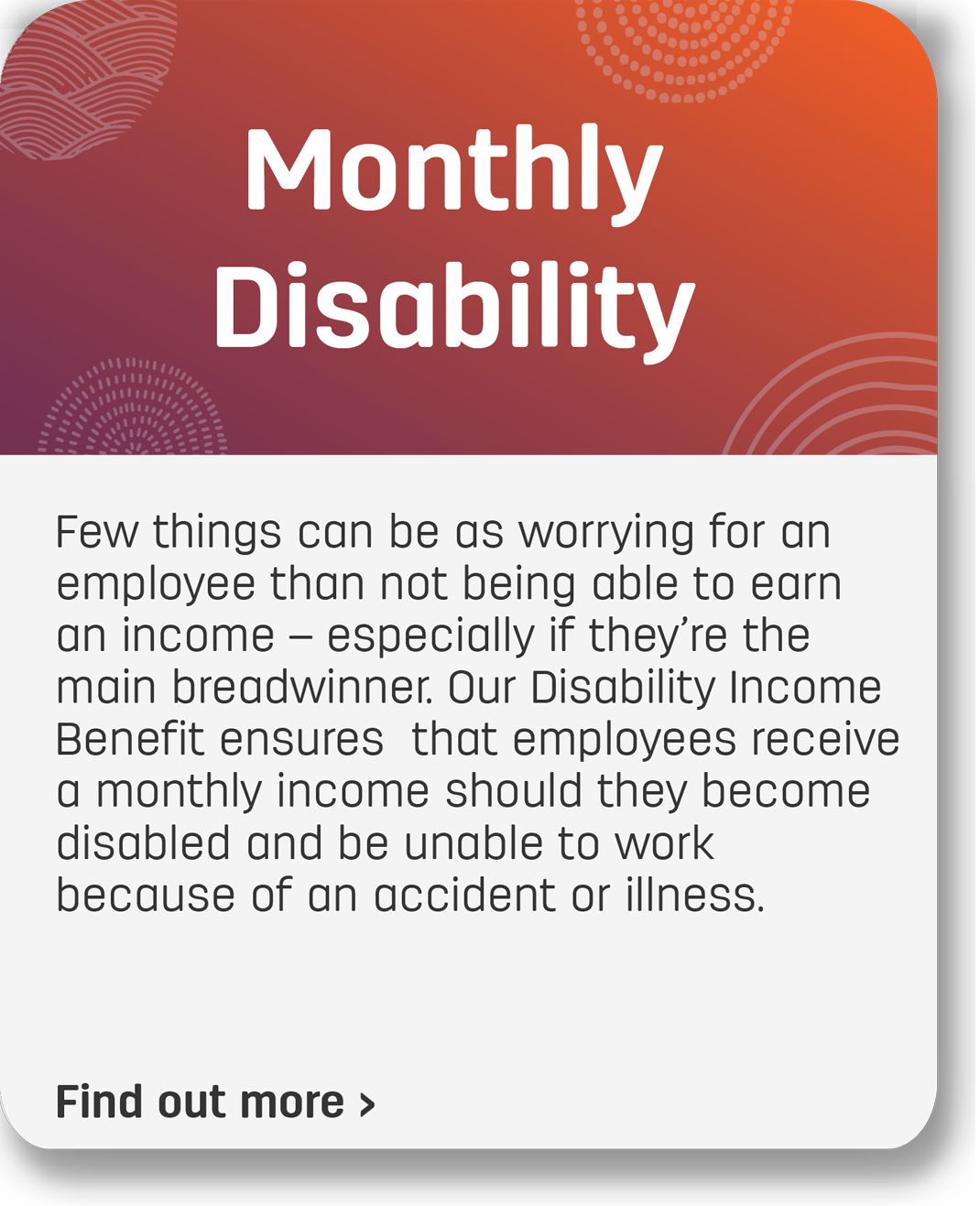 Monthly disability